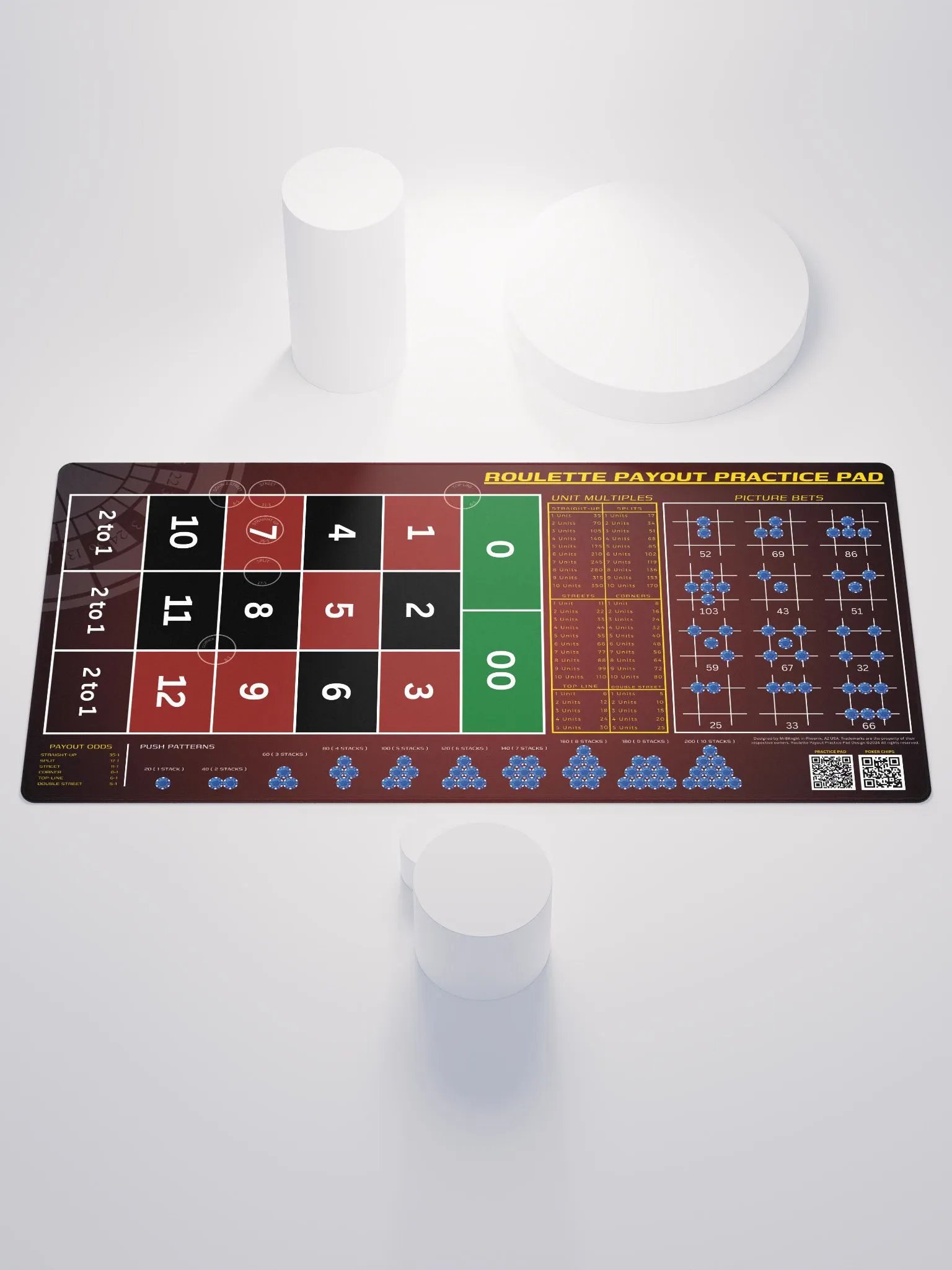Roulette Payout Practice Pad - Classic Red Vignette product image (1)