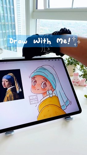 Hello, sweeties! 🍃✨ 
So excited to share my latest drawing with you “Girl with a Pearl Earring”.
I absolutely love this paint...