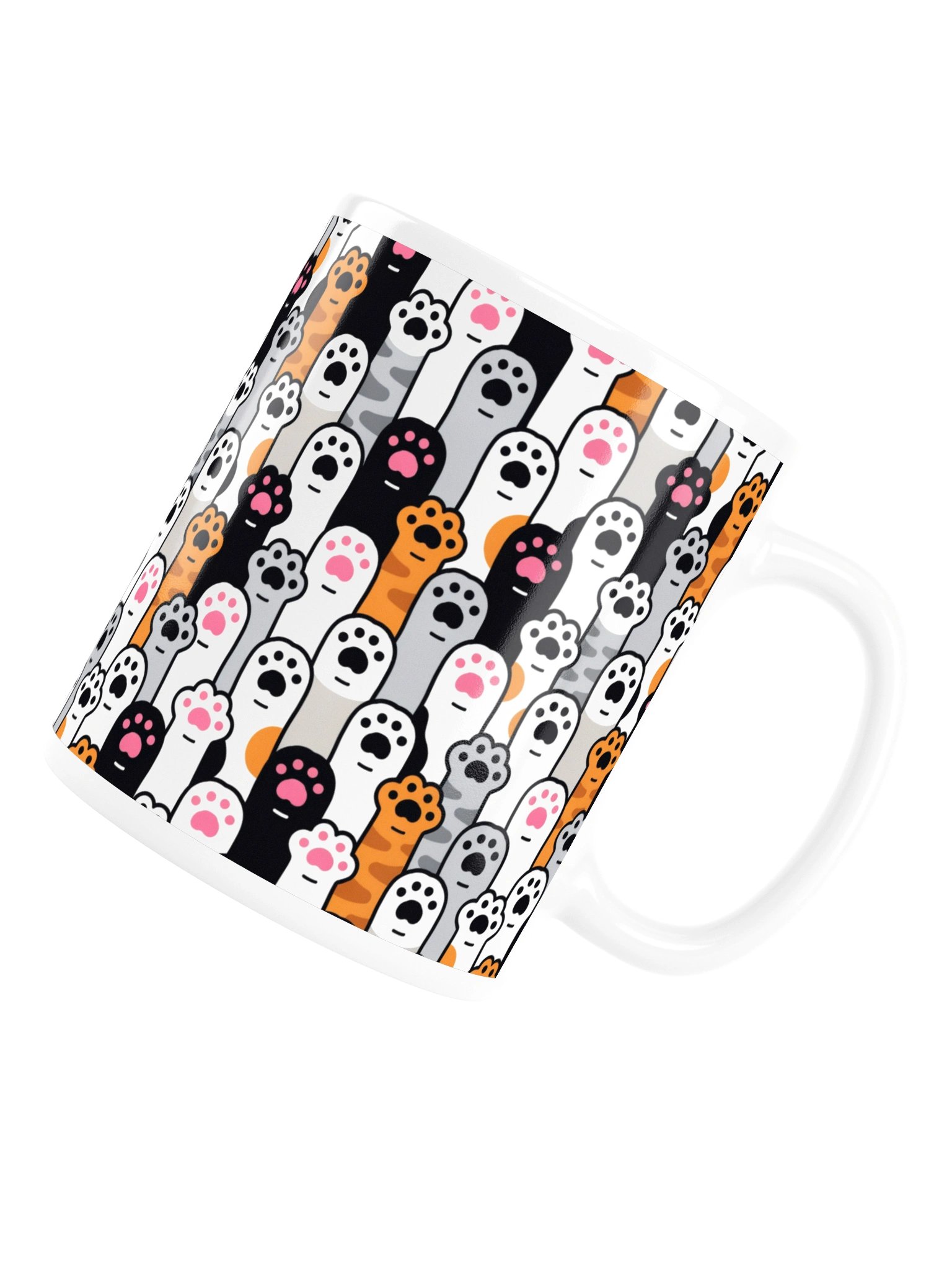 Seamless Cat Paw Pattern Glossy Mug product image (17)