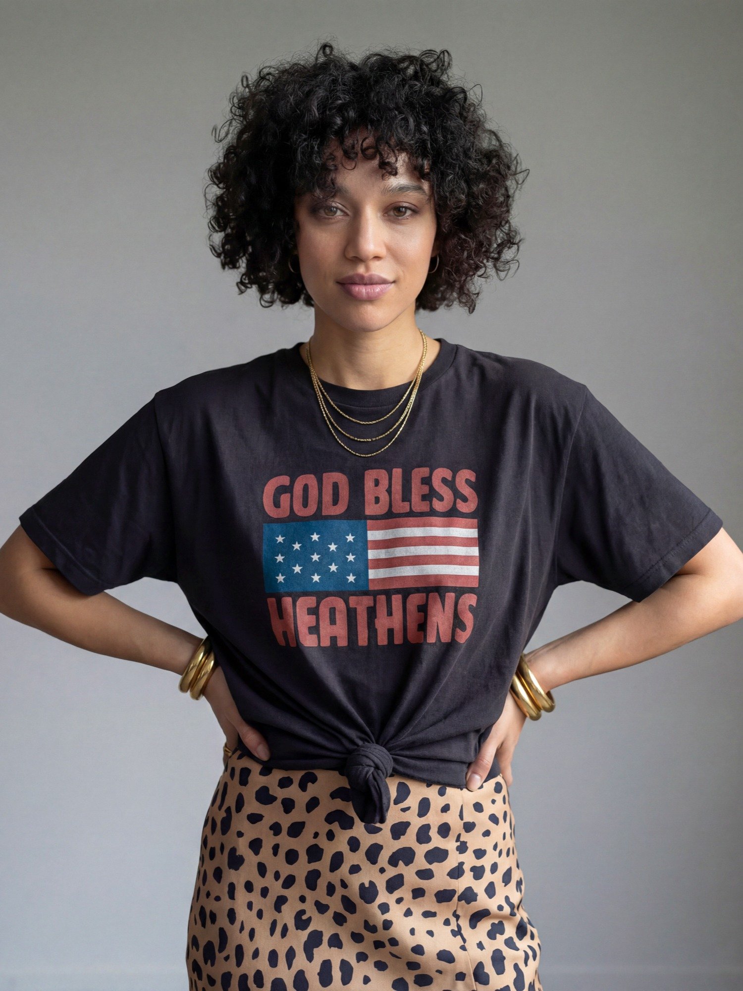 God Bless Heathens Patriotic Tee product image (1)