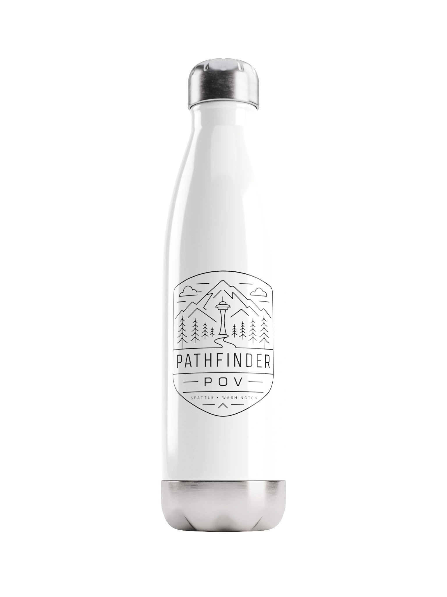 Path Lines Stainless Water Bottle product image (1)