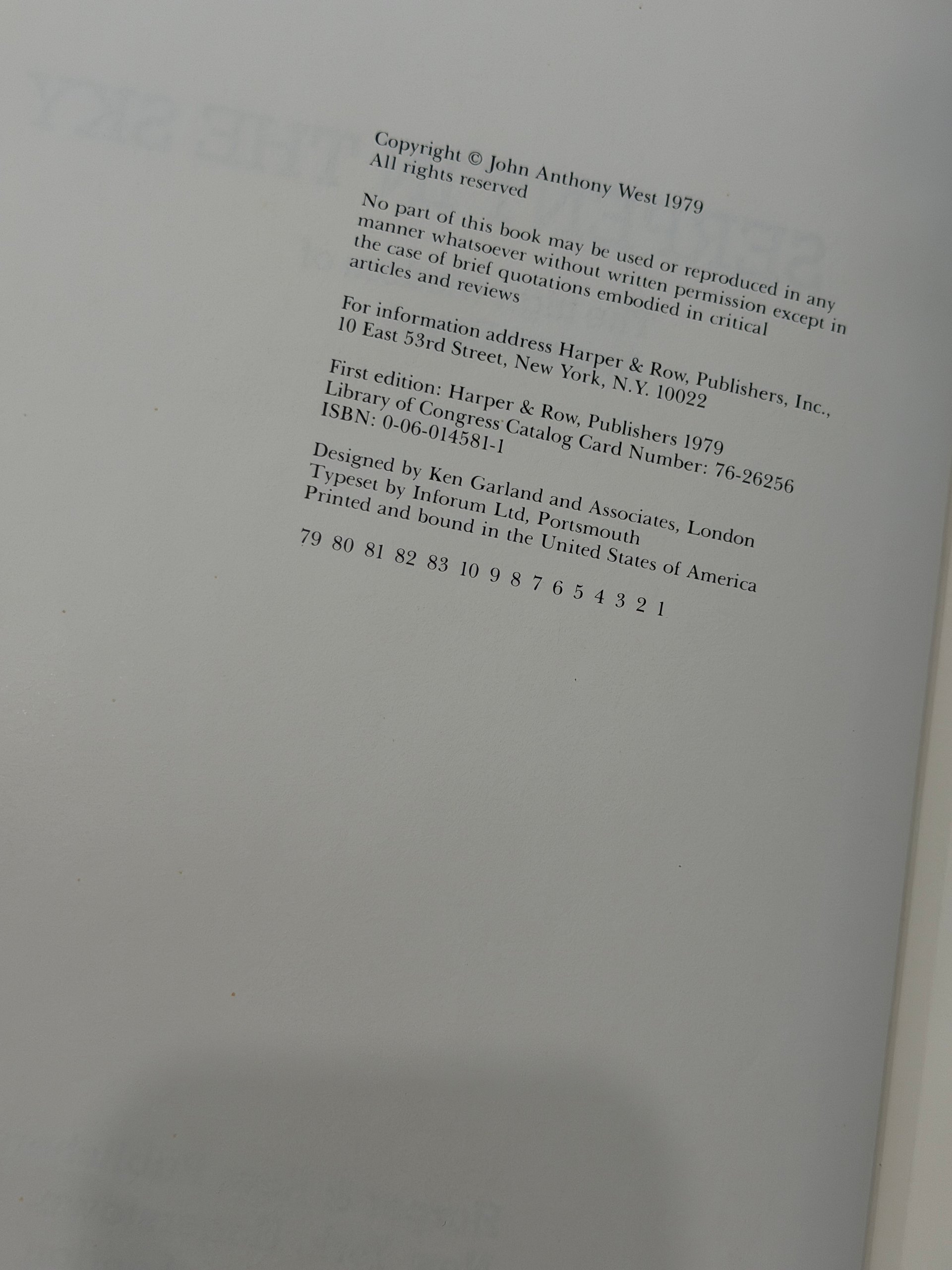 1979 | Serpent in the Sky | John Anthony West | First Edition Hardcover | Ancient Egypt product image (3)