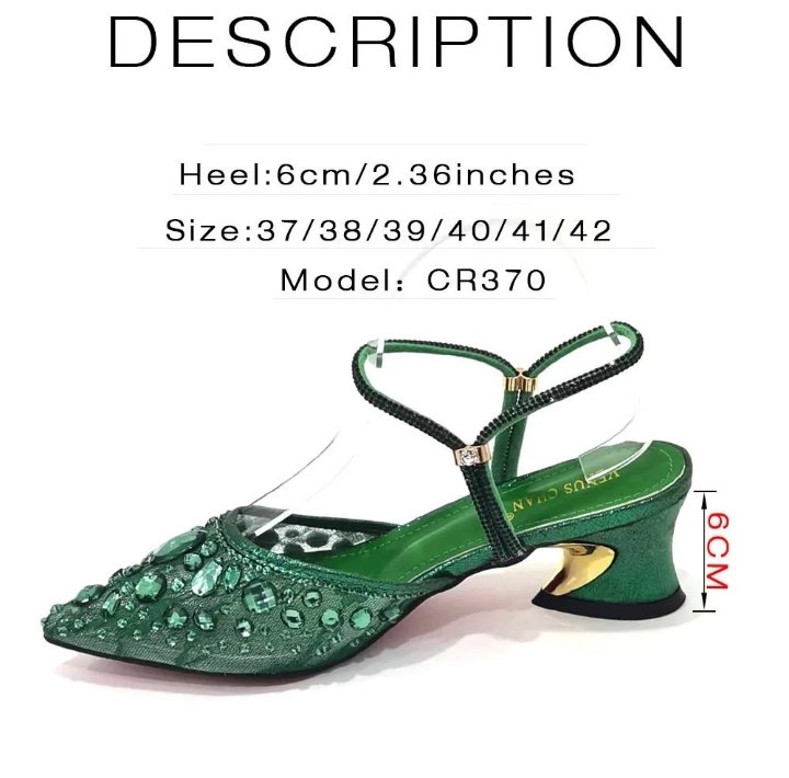 Luxury Women's Rhinestone Pointed-Toe High Heel Shoes and Matching Handbag Set – Elegant Slingback Pumps for Weddings, Parties & Evening Events product image (10)