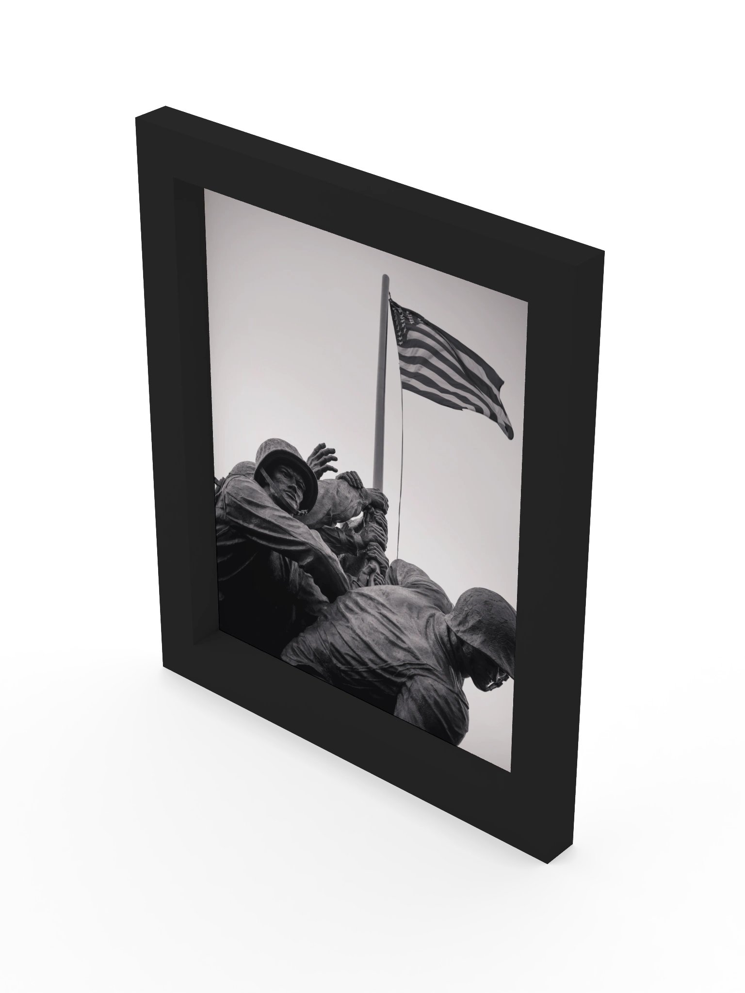 The Weight of Valor – Marine Corps War Memorial Framed Matte Poster product image (3)