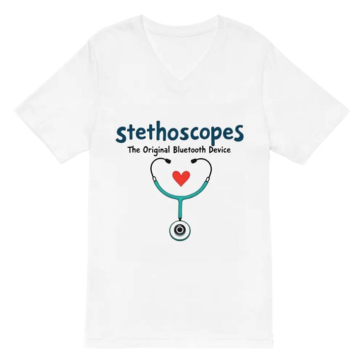 Heartbeat Stethoscope V-Neck Tee product image (2)