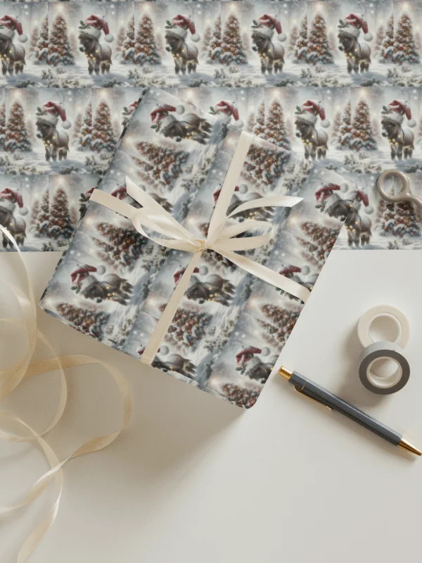 Festive Donkey Wonderland Wrapping Paper Set product image (4)