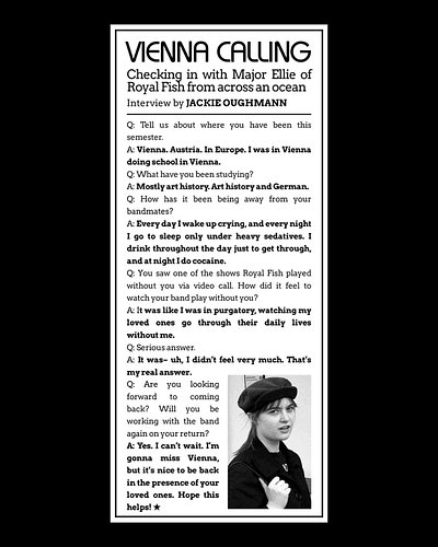 Exclusive interview with MAJOR ELLIE! @vcl_xi 
📸 Photo by special European consultant W.B.
#campusband #vienna #interview #lo...