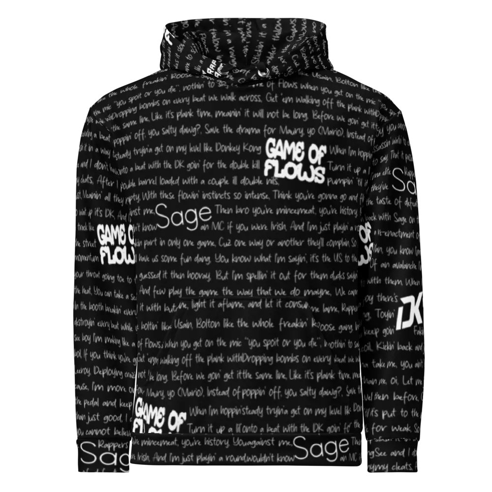 Game of Flows - DK Rap Artist & Sage - BLACK - Unisex Hoodie product image (2)