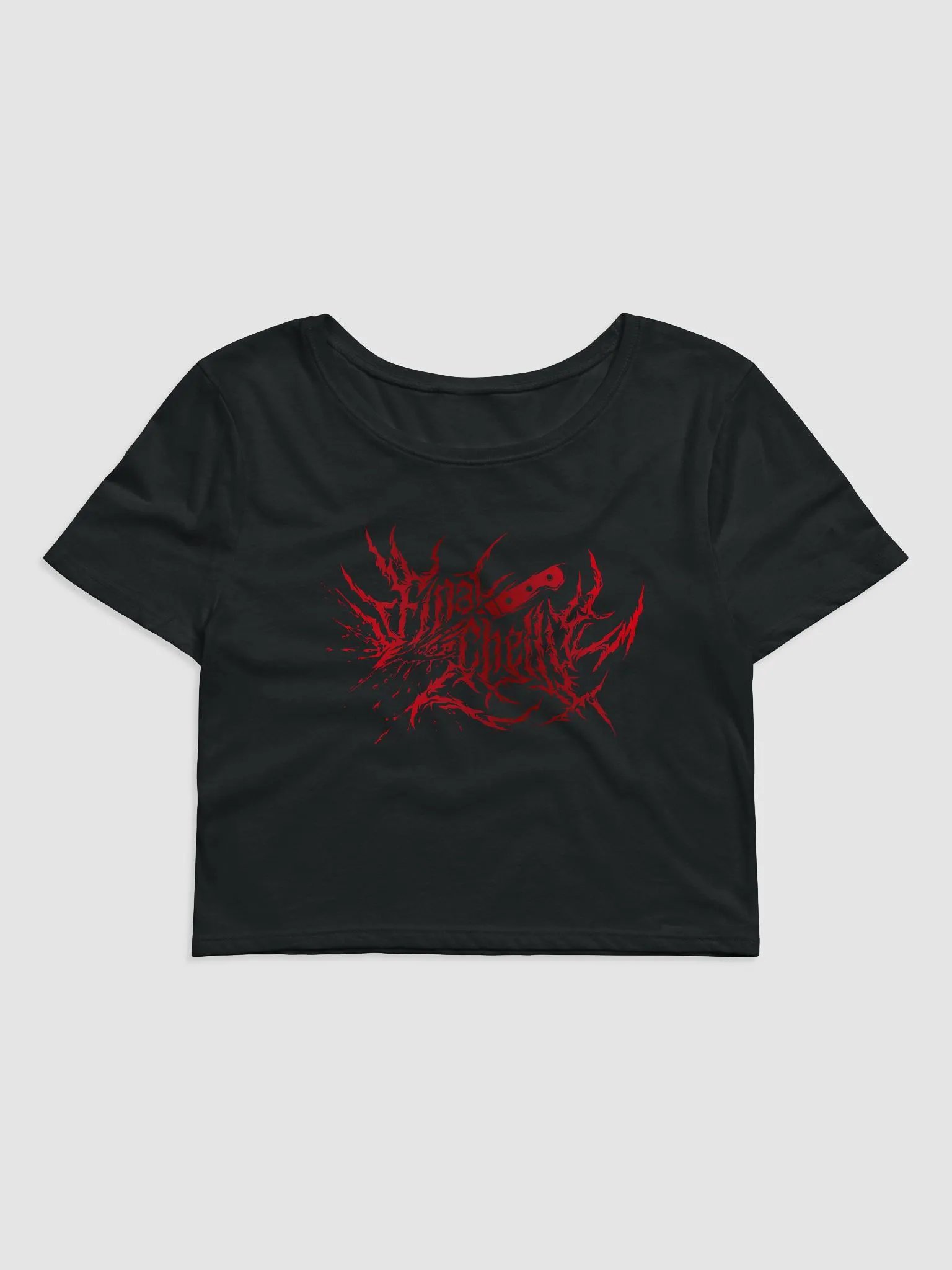 Keep It Metal Red Logo Womens Printed Crop Top product image (1)