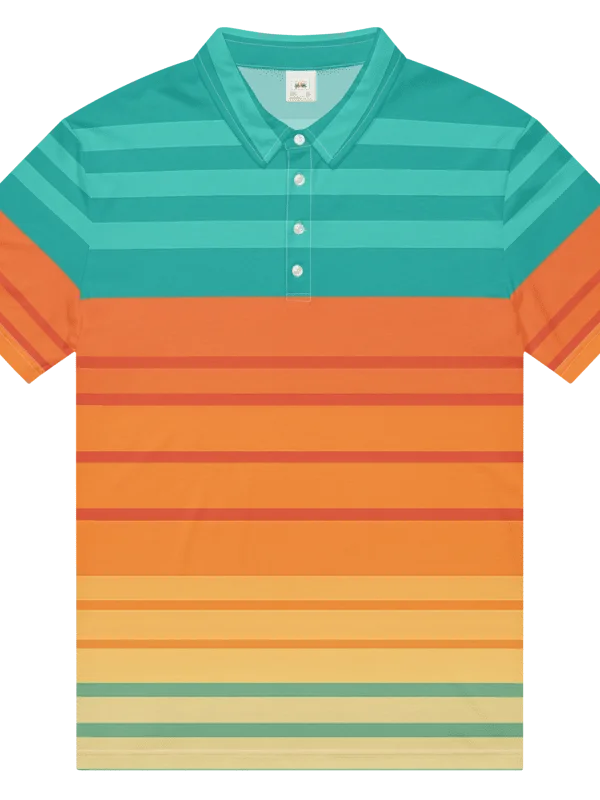 🌅 ZENITH Gradient Stripes Polo product image (1)