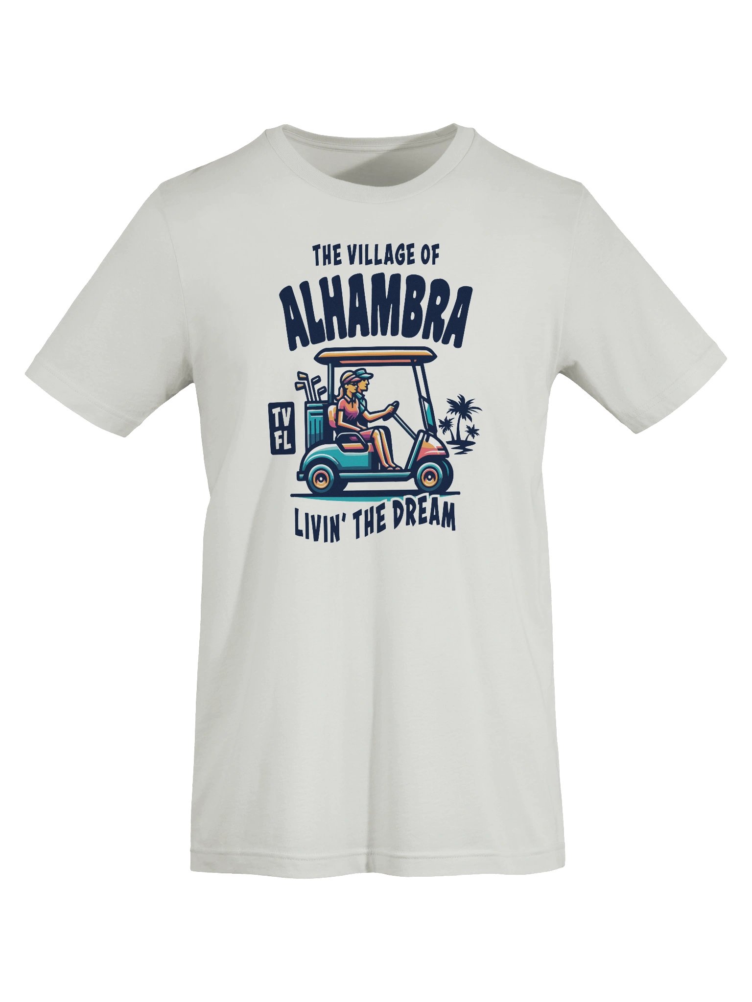 The Village of Alhambra TV FL Golf Cart Design T-Shirt product image (61)