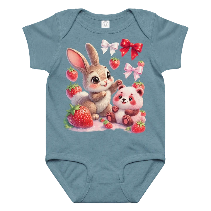 Whimsical Bunny and Panda Baby Bodysuit product image (1)