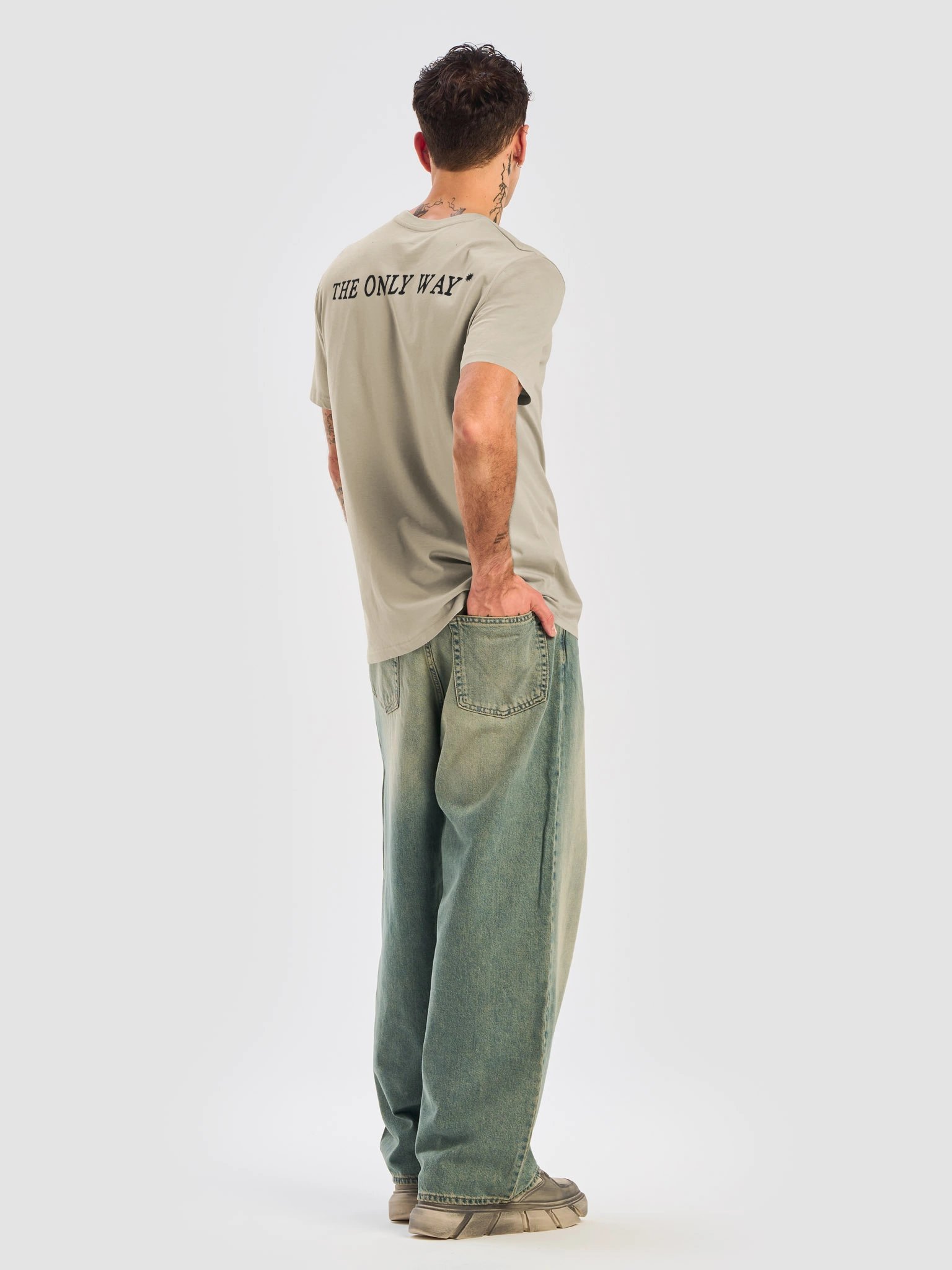 THE ONLY WAY Ribbed Neck T-Shirt product image (14)