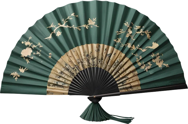 Chinese Art – Fan for Lunar New Year and Lantern Festival Decor PNG product image (1)