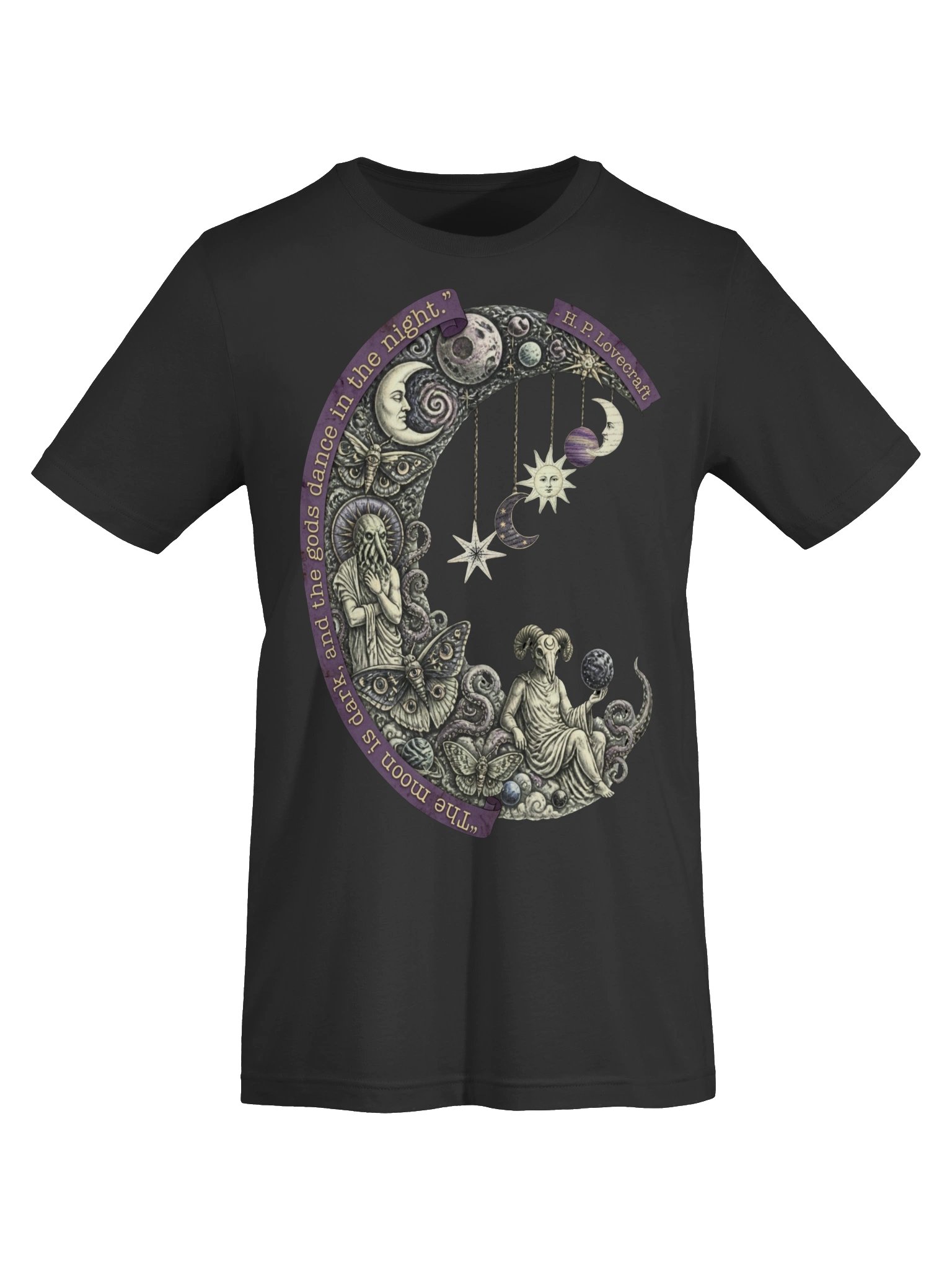 Lovecraft Moon Shirt, Cosmic Horror Whimsigoth Tee product image (6)