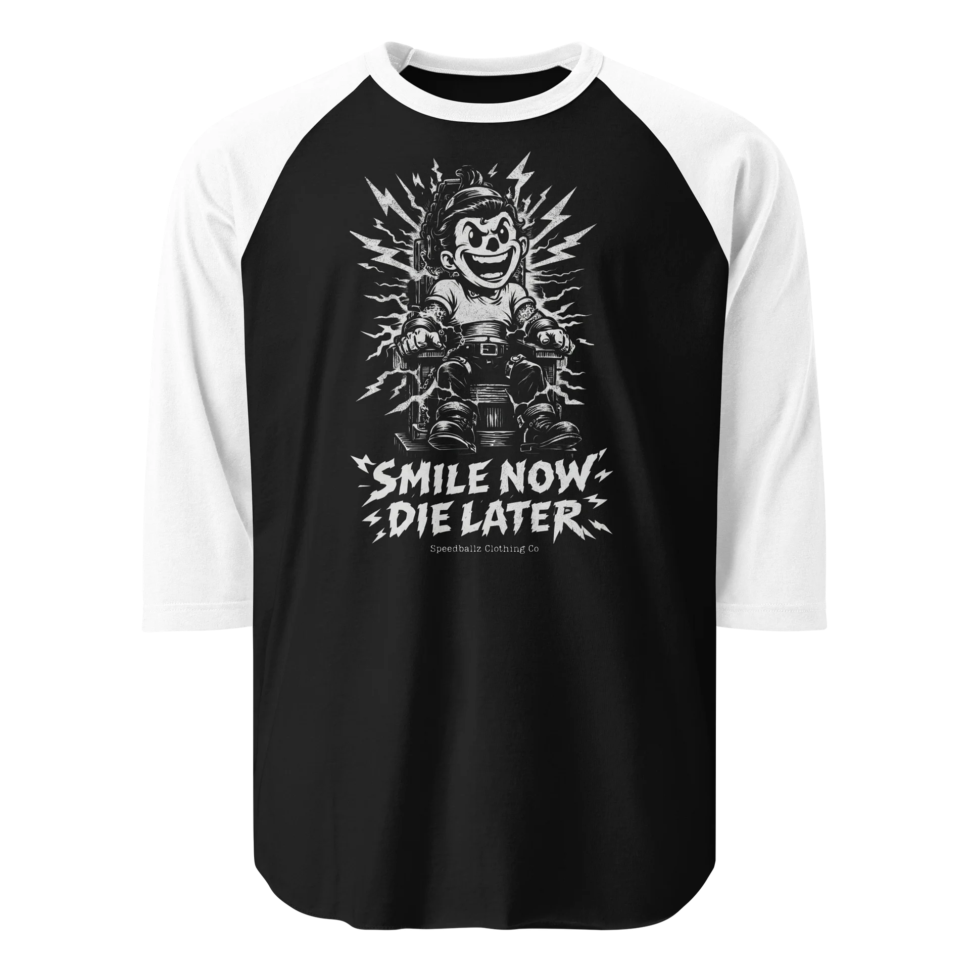 Mr. Speedballz Old Sparky 3/4 Sleeve Black/White product image (2)