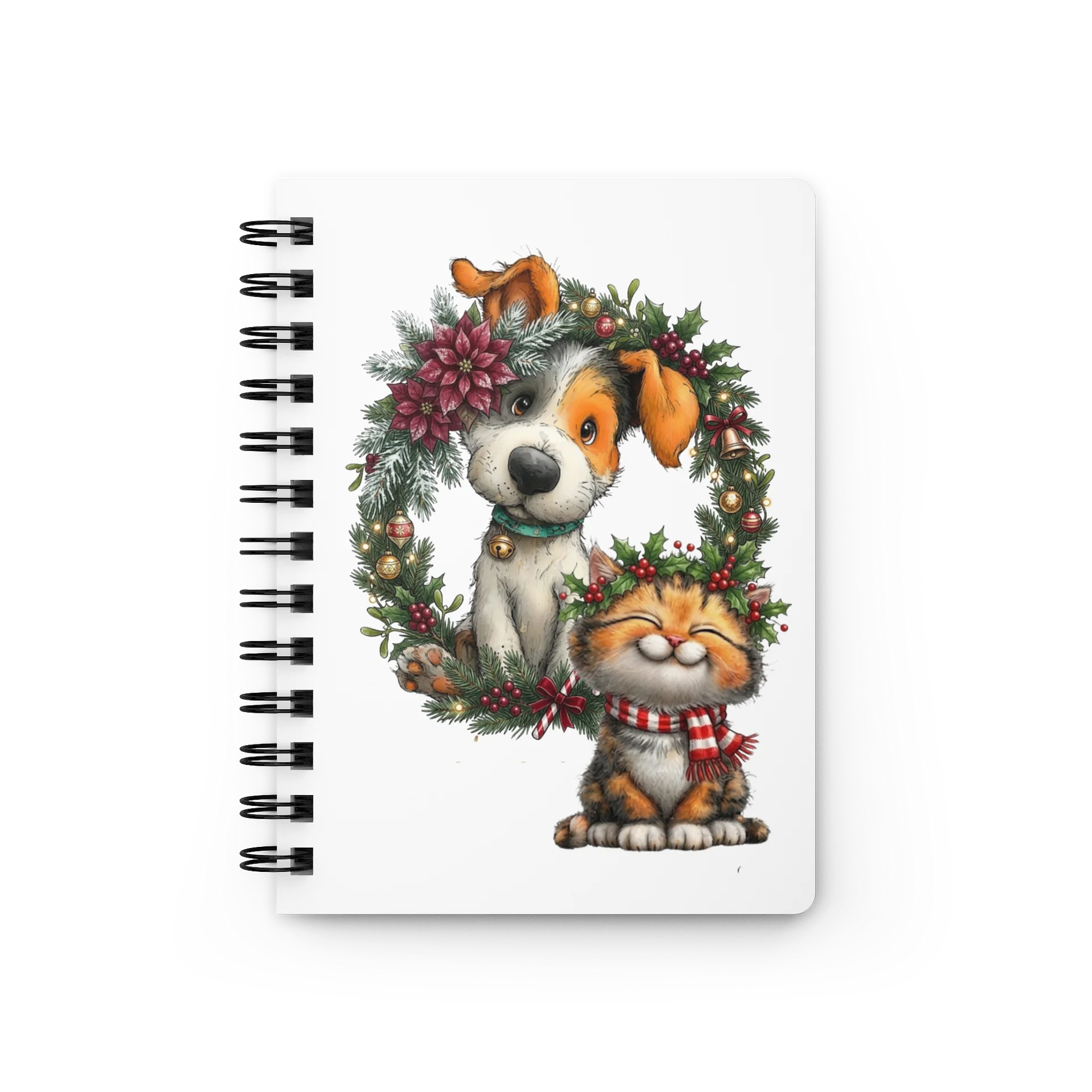Christmas Dog and Cat Wreath Journal product image (1)