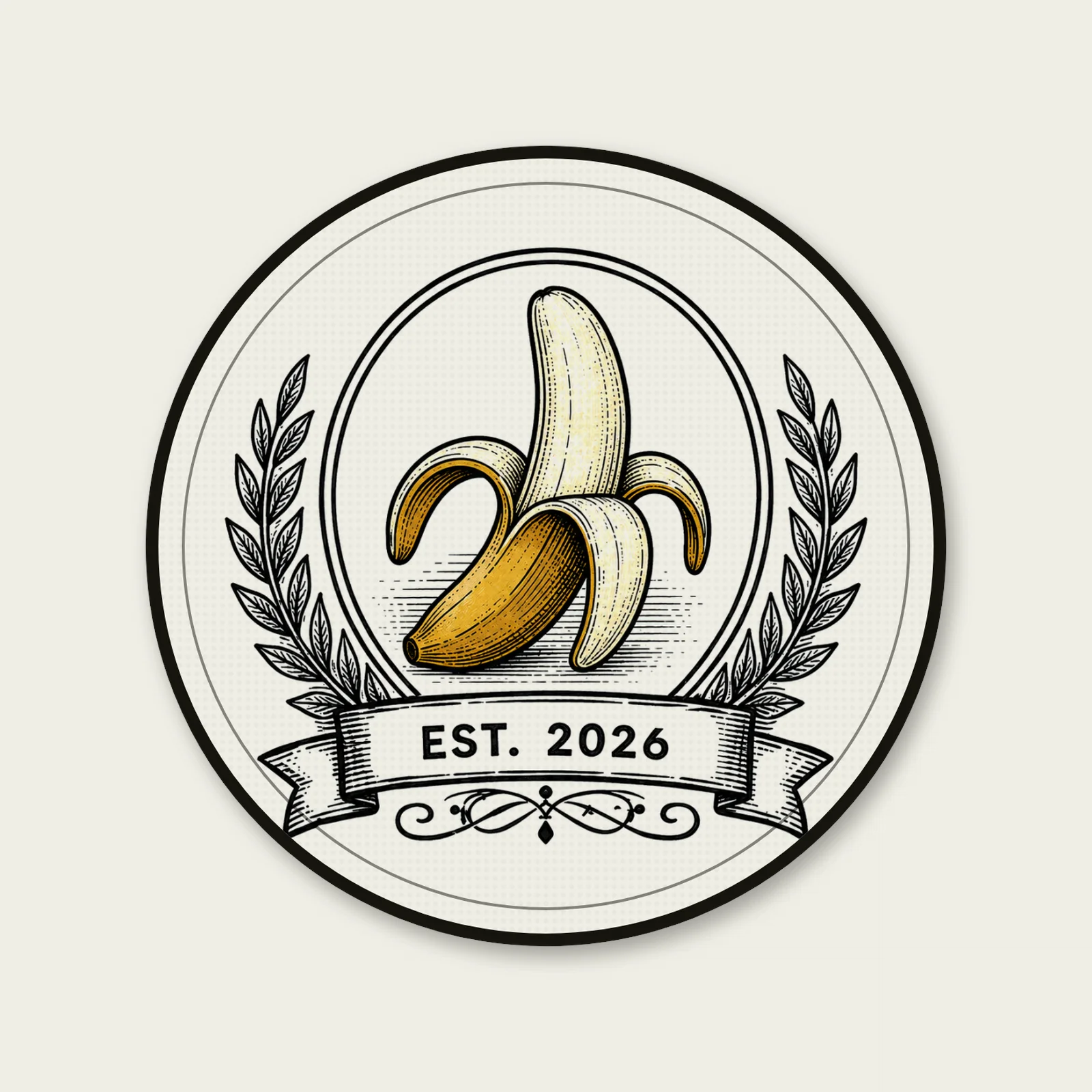 The Banana Crest Sticker product image (1)
