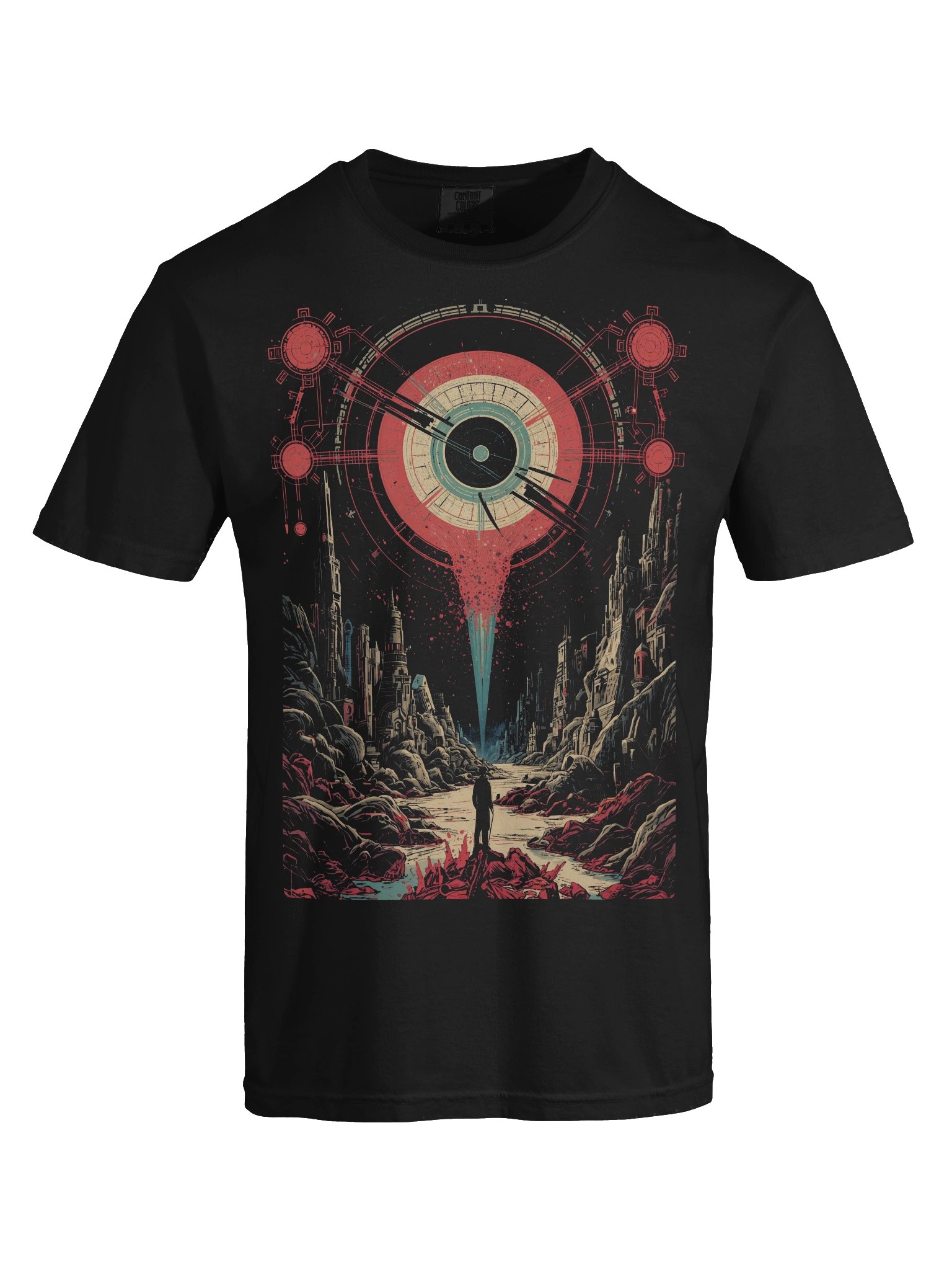 Cosmic Portal Sci-Fi Heavyweight T-Shirt product image (2)