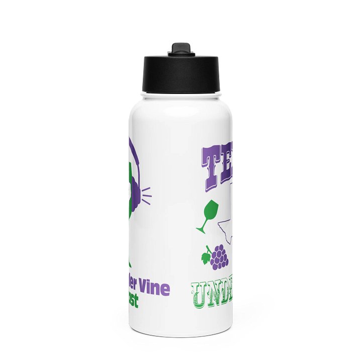 Texas Under Vine Podcast Stainless Steel Water Bottle product image (1)