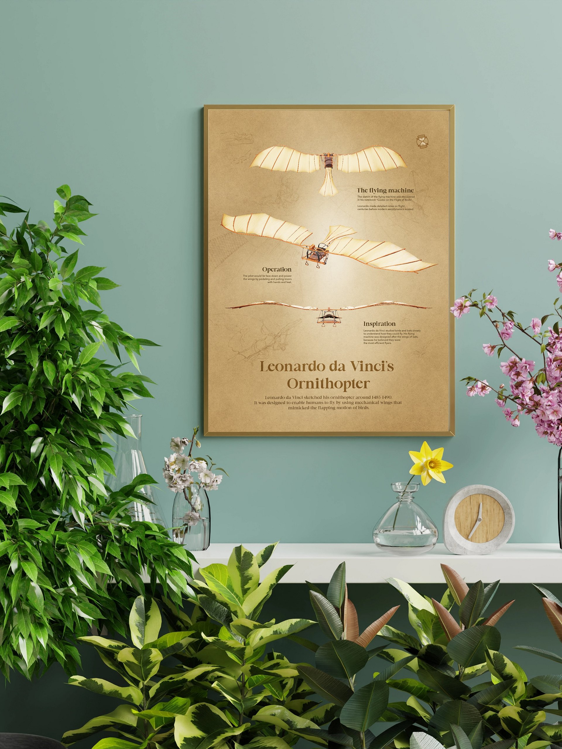 Leonardo da Vinci's Ornithopter (Unframed poster) product image (4)