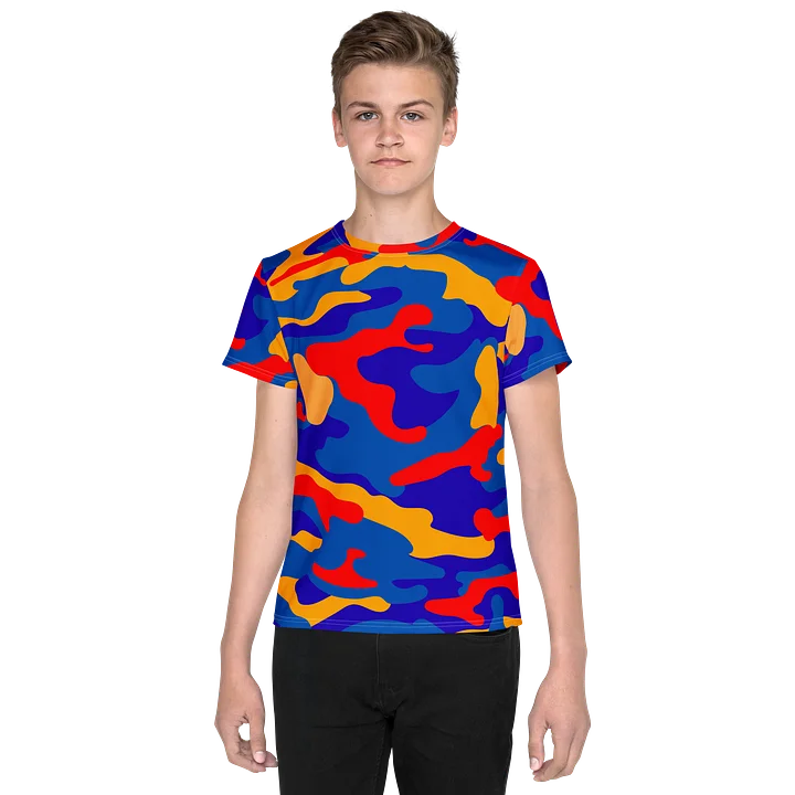 Kids Camo T-Shirt – Bold Multi-Color Graphic Tee product image (1)