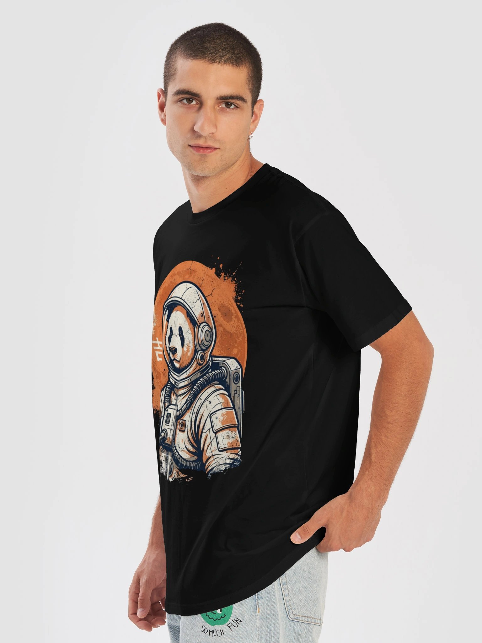 Vintage Space Panda Astronaut Graphic T-Shirt product image (2)