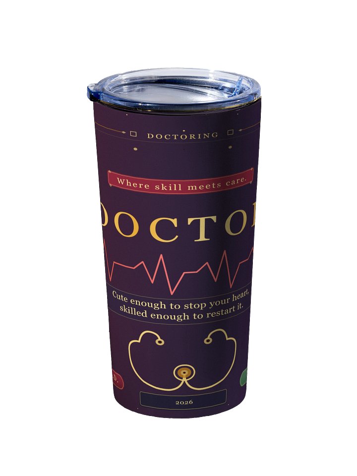 Doctor Gift 20oz Stainless Steel Tumbler – Floral Medical product image (2)