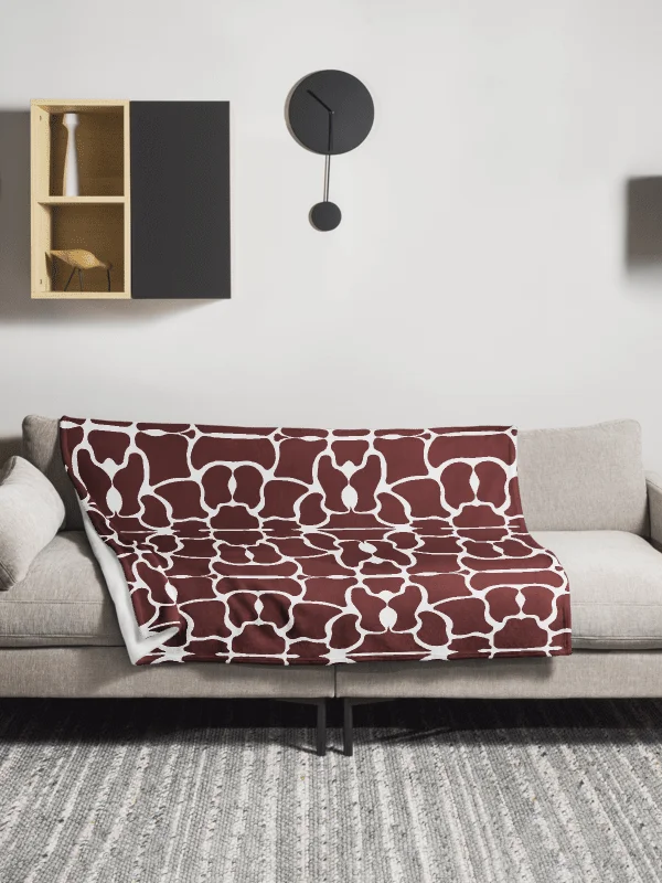 Brown Brick Mosaic Throw Blanket product image (4)