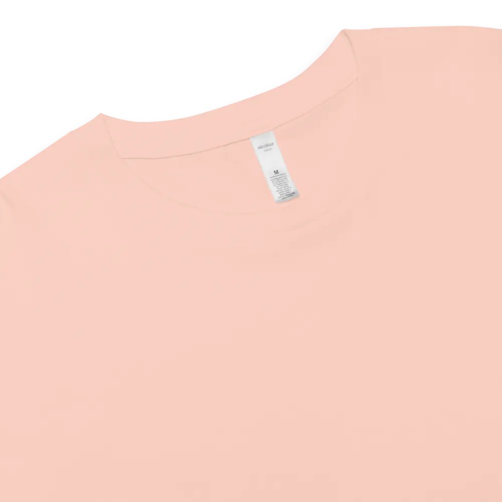 EXCLAIMING MENTALLY (L.C., aqua) embroidered cotton crop top product image (33)