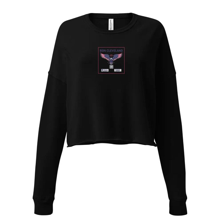 Patriotic Eagle Fleece Crop Sweatshirt product image (1)