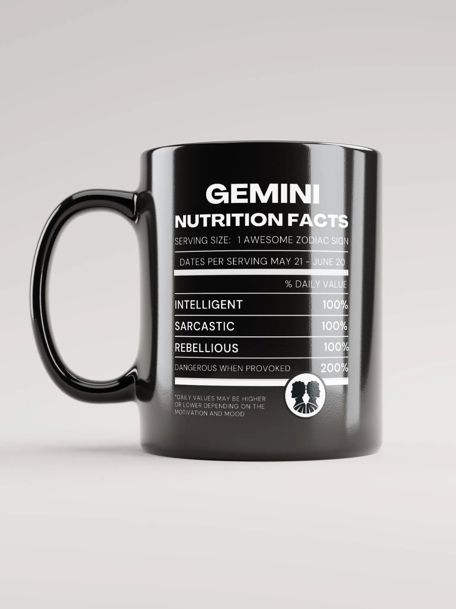Gemini Nutrition Facts Mug product image (1)