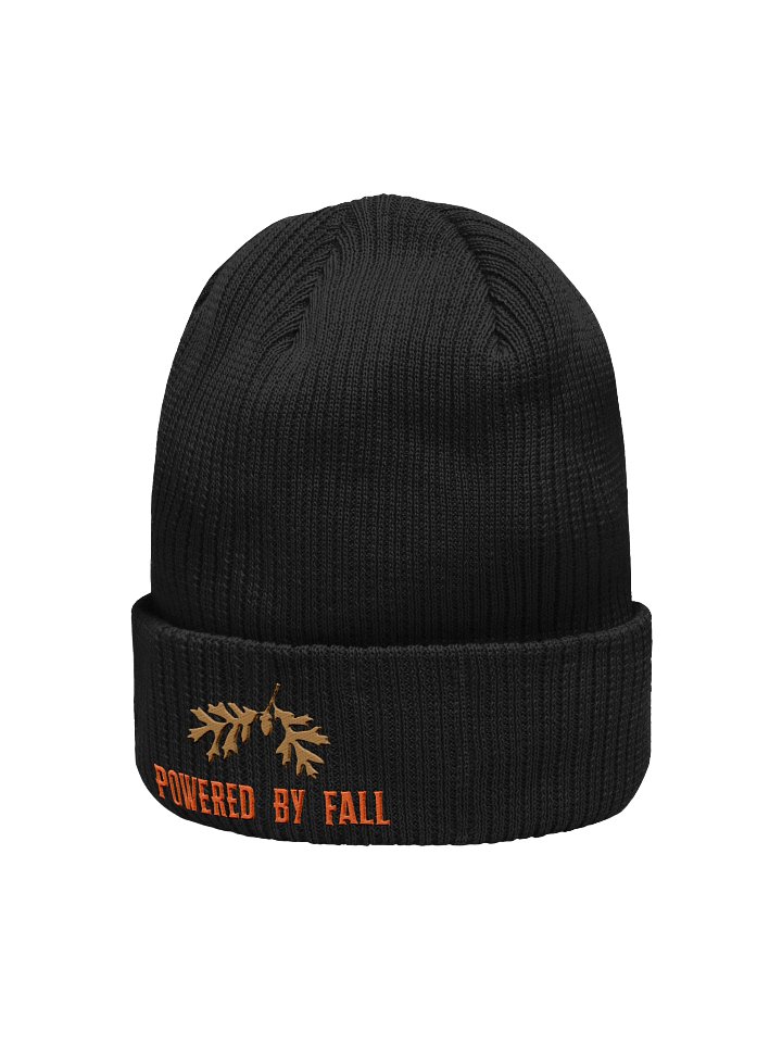 Powered by Fall Autumn Power Embroidered Ribbed Beanie product image (10)