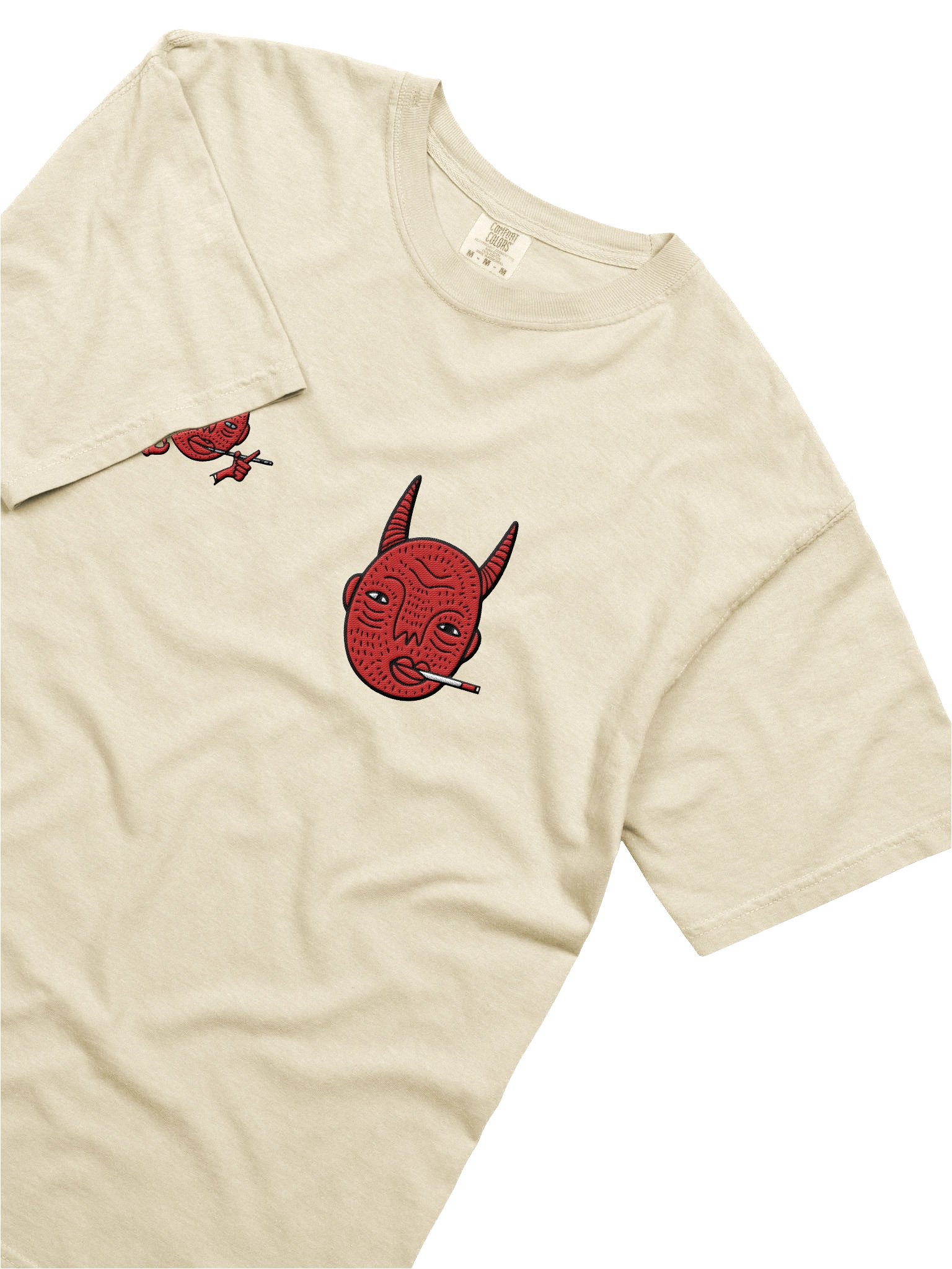 Horned Cartoon Face Graphic Tee product image (5)
