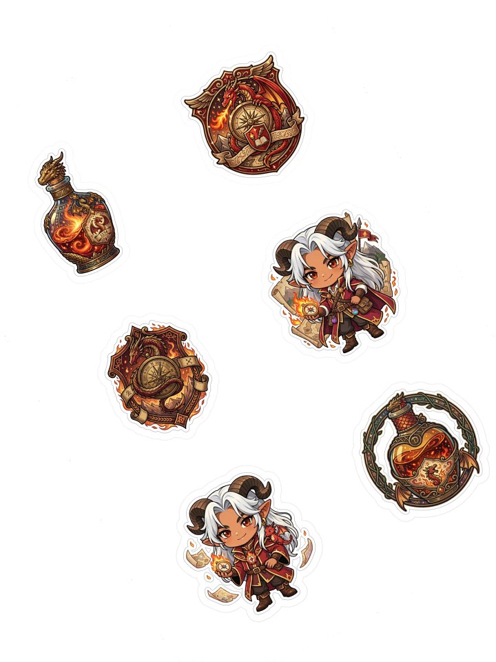 Yang – House of Crimson Emberwake Sticker Sheet product image (1)