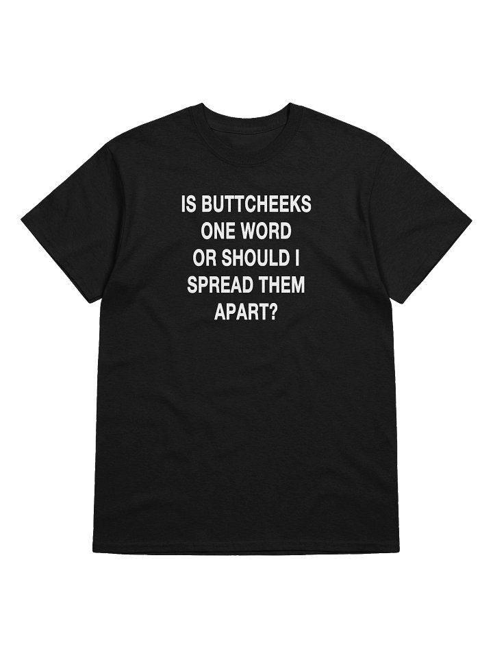 IS BUTTCHEEKS ONE WORD OR SHOULD I SPREAD THEM APART? T-Shirt product image (1)