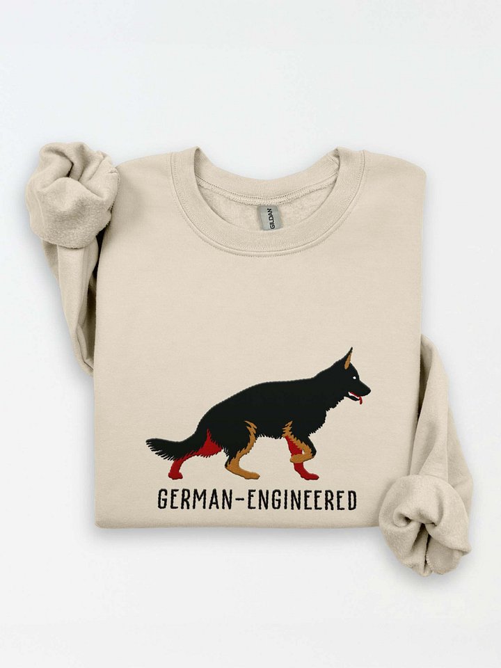 German-Engineered Sweatshirt (Embroidered) of a German Shepherd(Bicolor) product image (1)