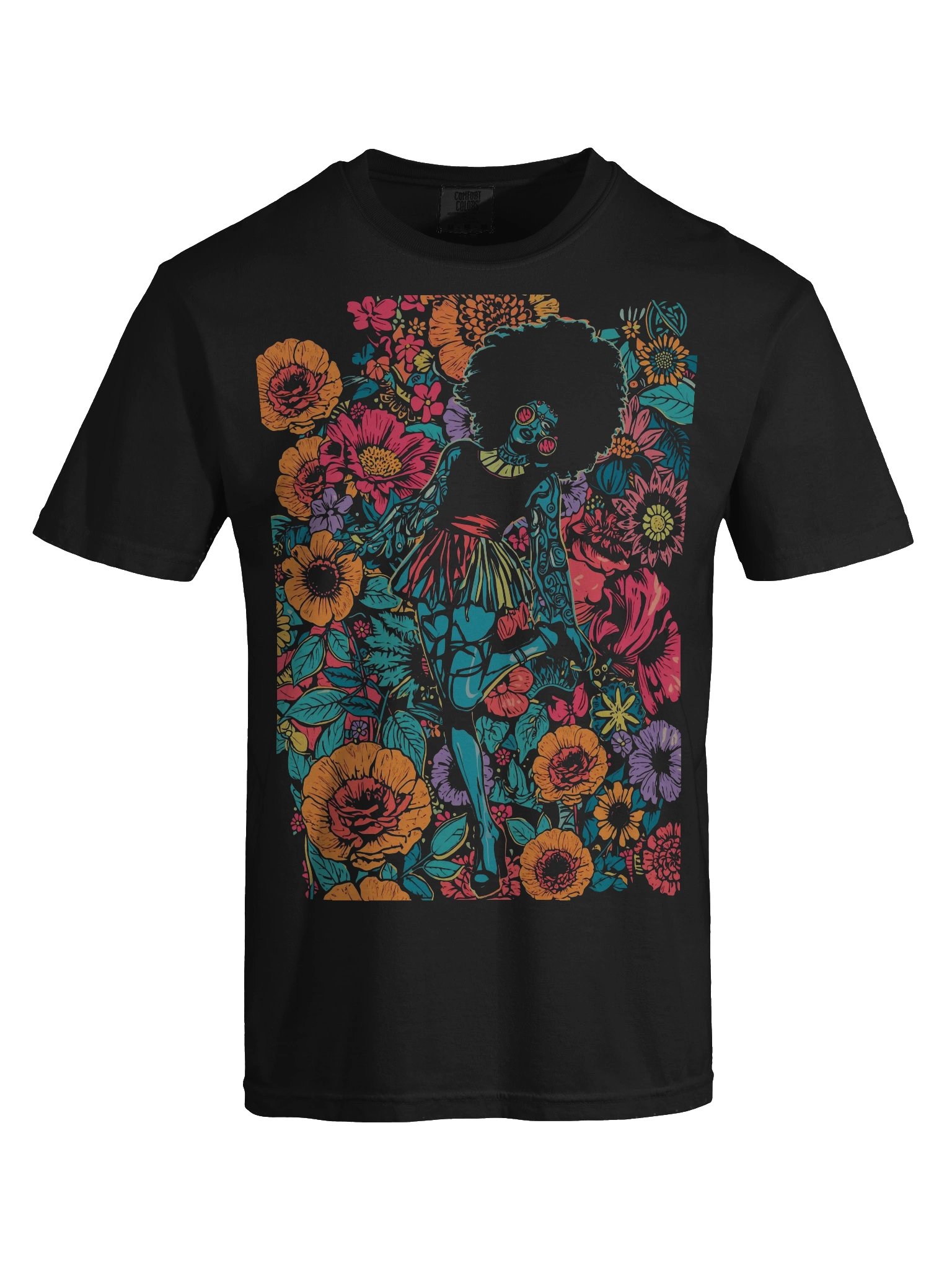 Afro Bloom Pop-Art Heavyweight Tee product image (2)