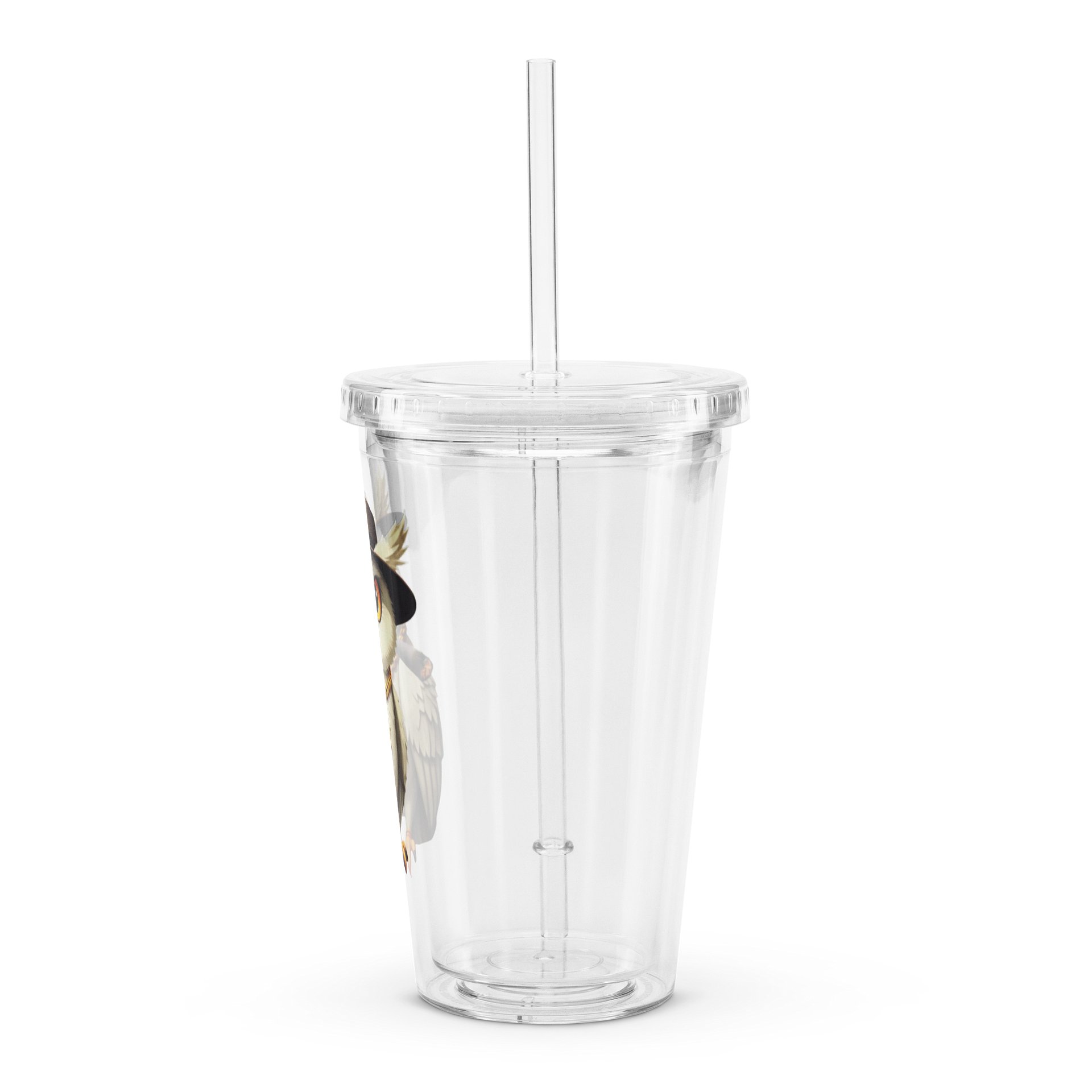 16 oz Clear Plastic Tumbler - White Owl product image (4)