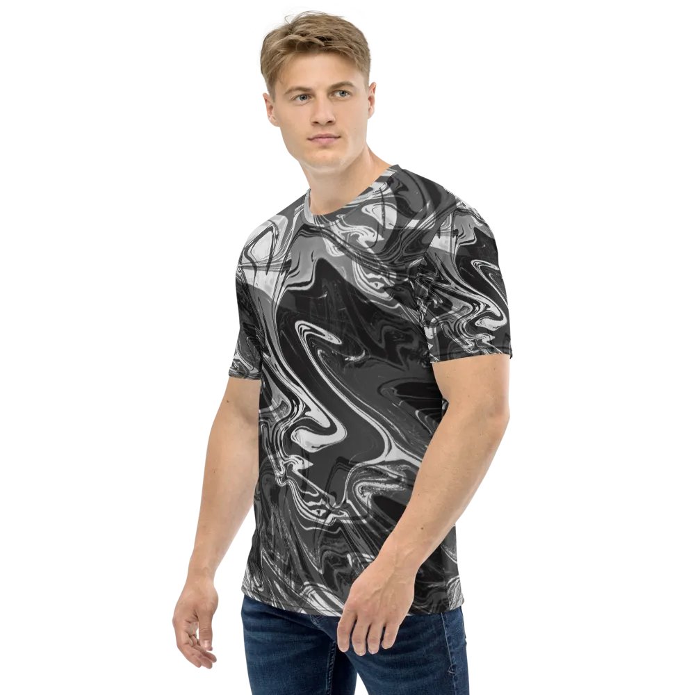 Black and White Swarm Pattern Urban Design T-Shirt product image (4)