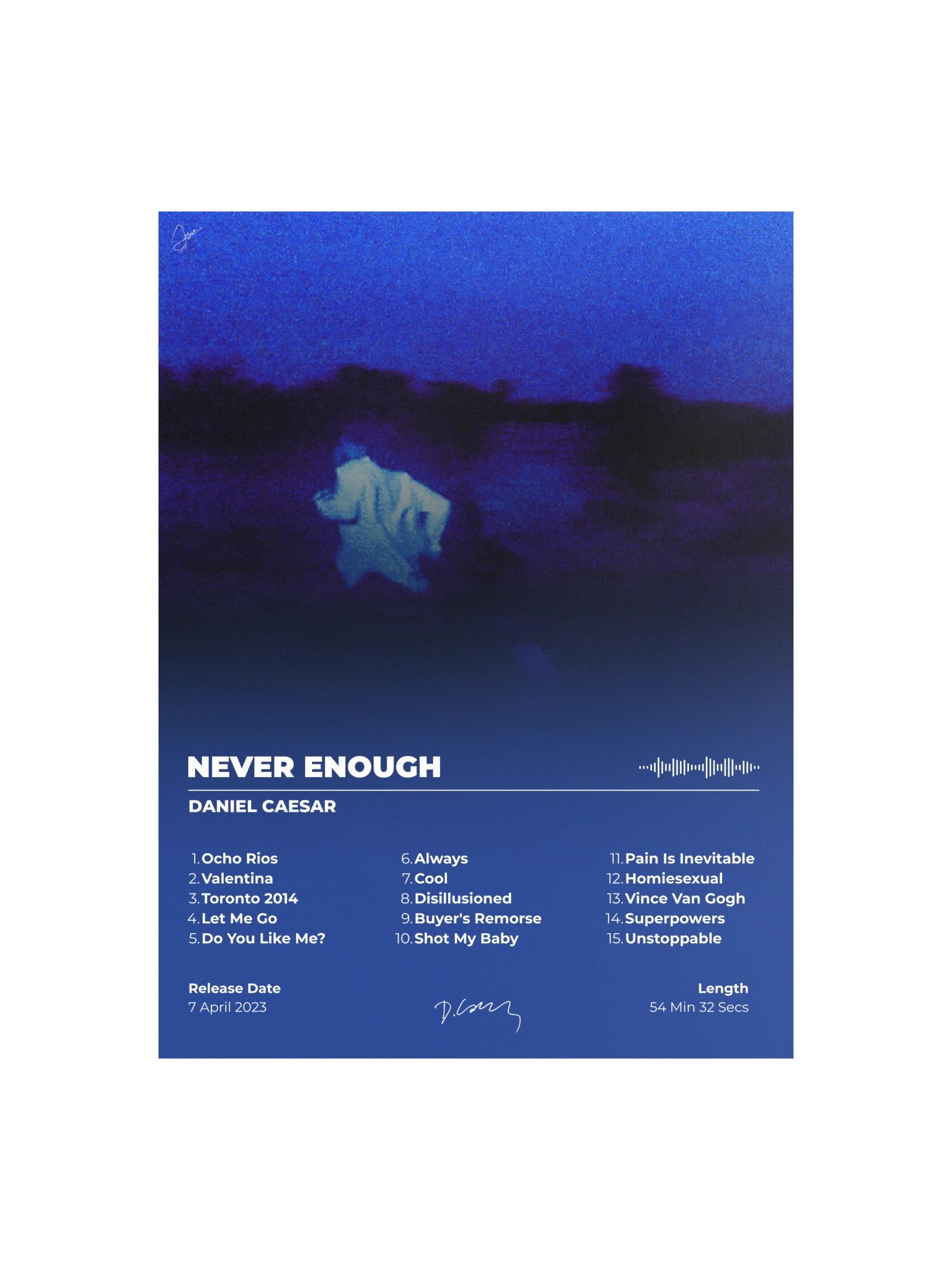 Daniel Caesar Never Enough Album Poster product image (1)