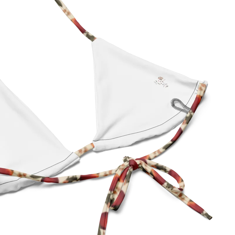 Sun-Ripened Peach Garden – Recycled All-Over Print String Bikini product image (8)