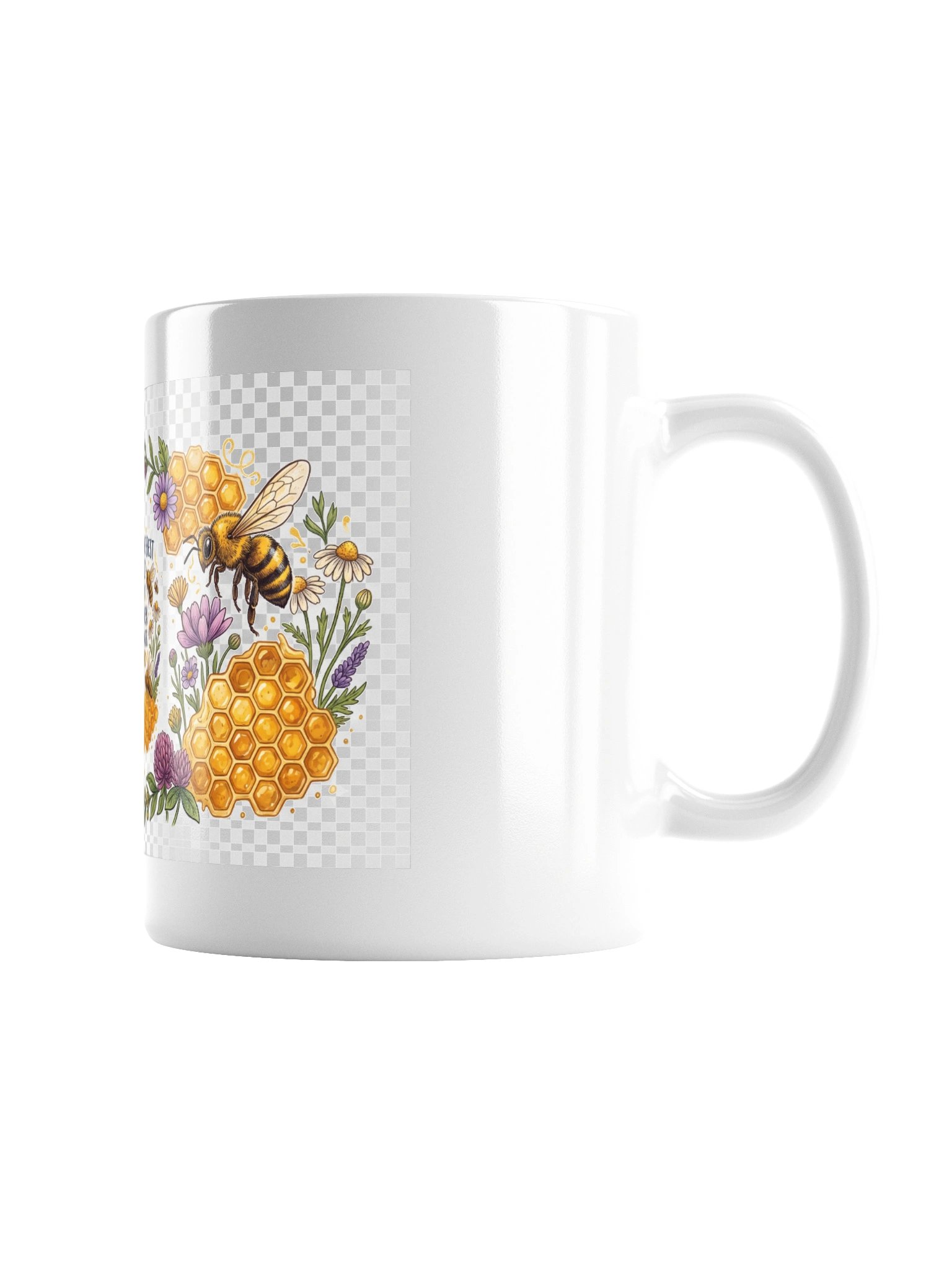 "The Sweetest Buzz" Botanical Bee & Honeycomb Coffee Mug product image (3)