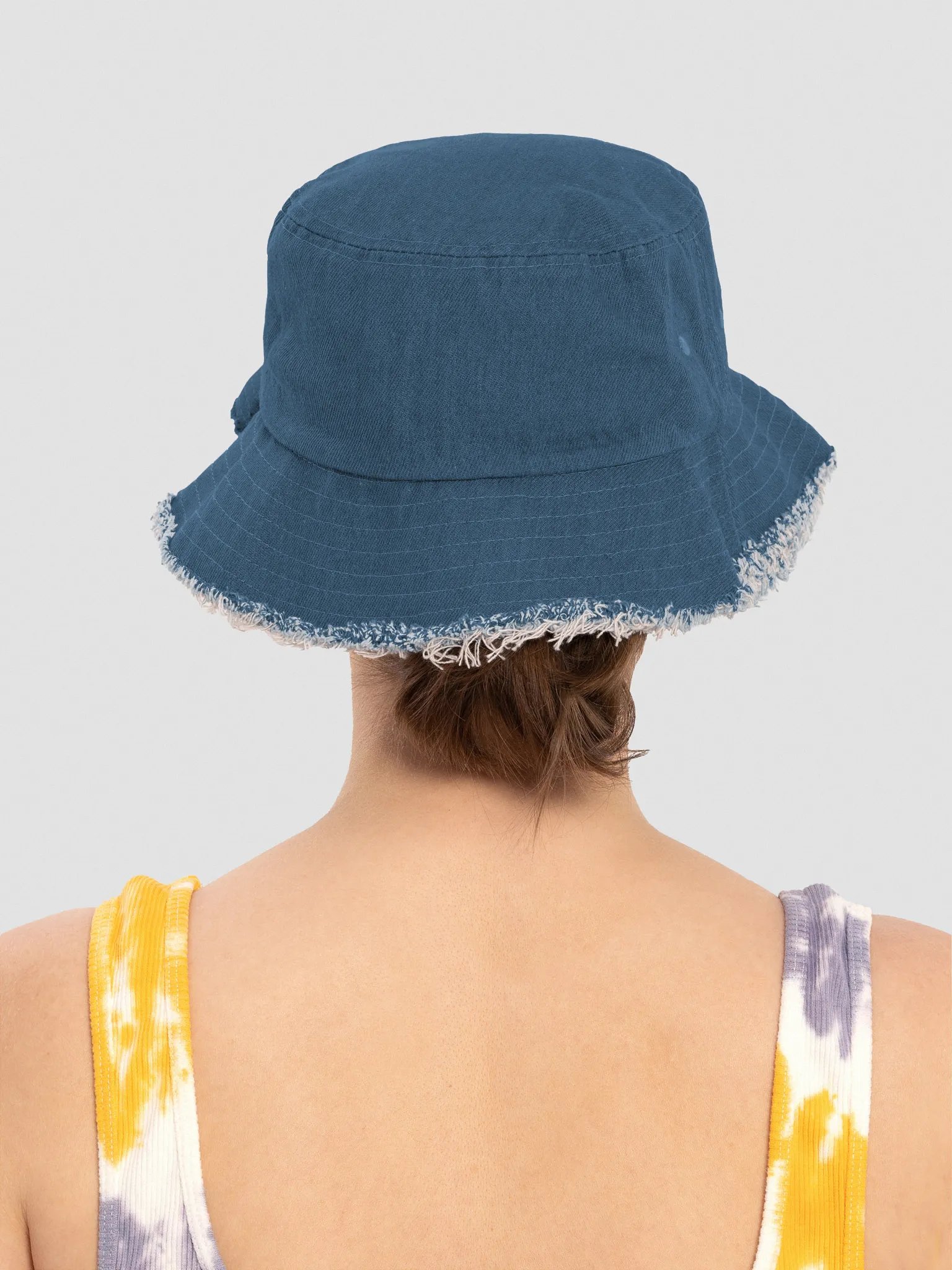 Synthwave Sunset Denim Bucket Hat product image (5)