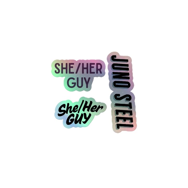 She-Her Guy + Juno Steel Holographic Stickers product image (1)
