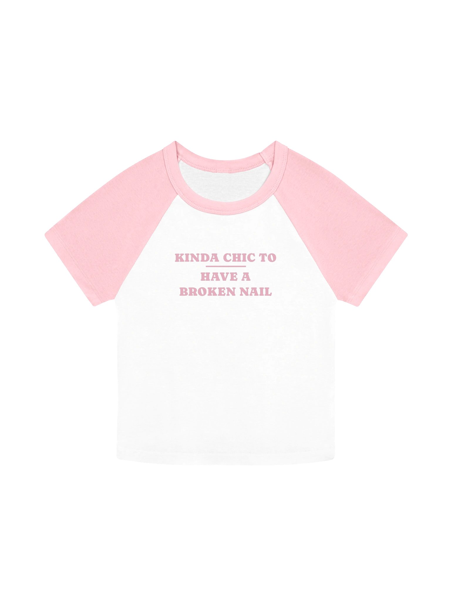 kinda chic to have a broken nail white pink product image (1)