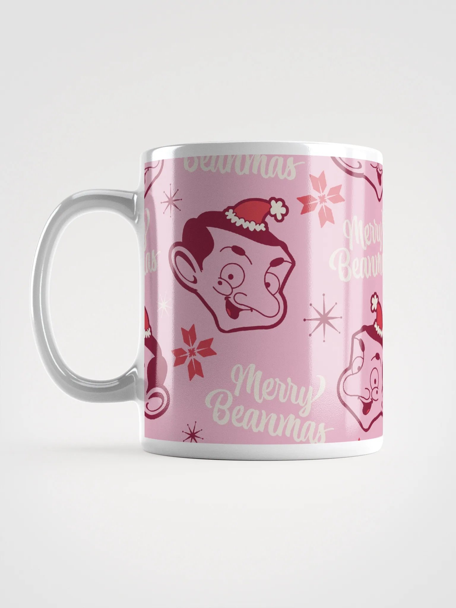 Merry Beanmas pink mug product image (6)