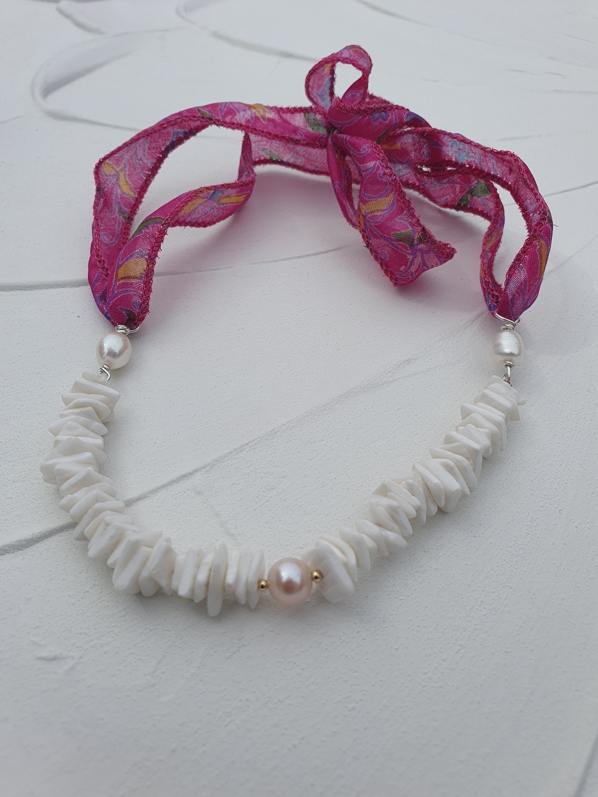 Pearl Ribbon Choker no.11 product image (1)