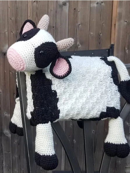 Cow Folding Baby Blanket Crochet Pattern - C2C Graphghan PDF Pattern - Crafting Happiness product image (2)