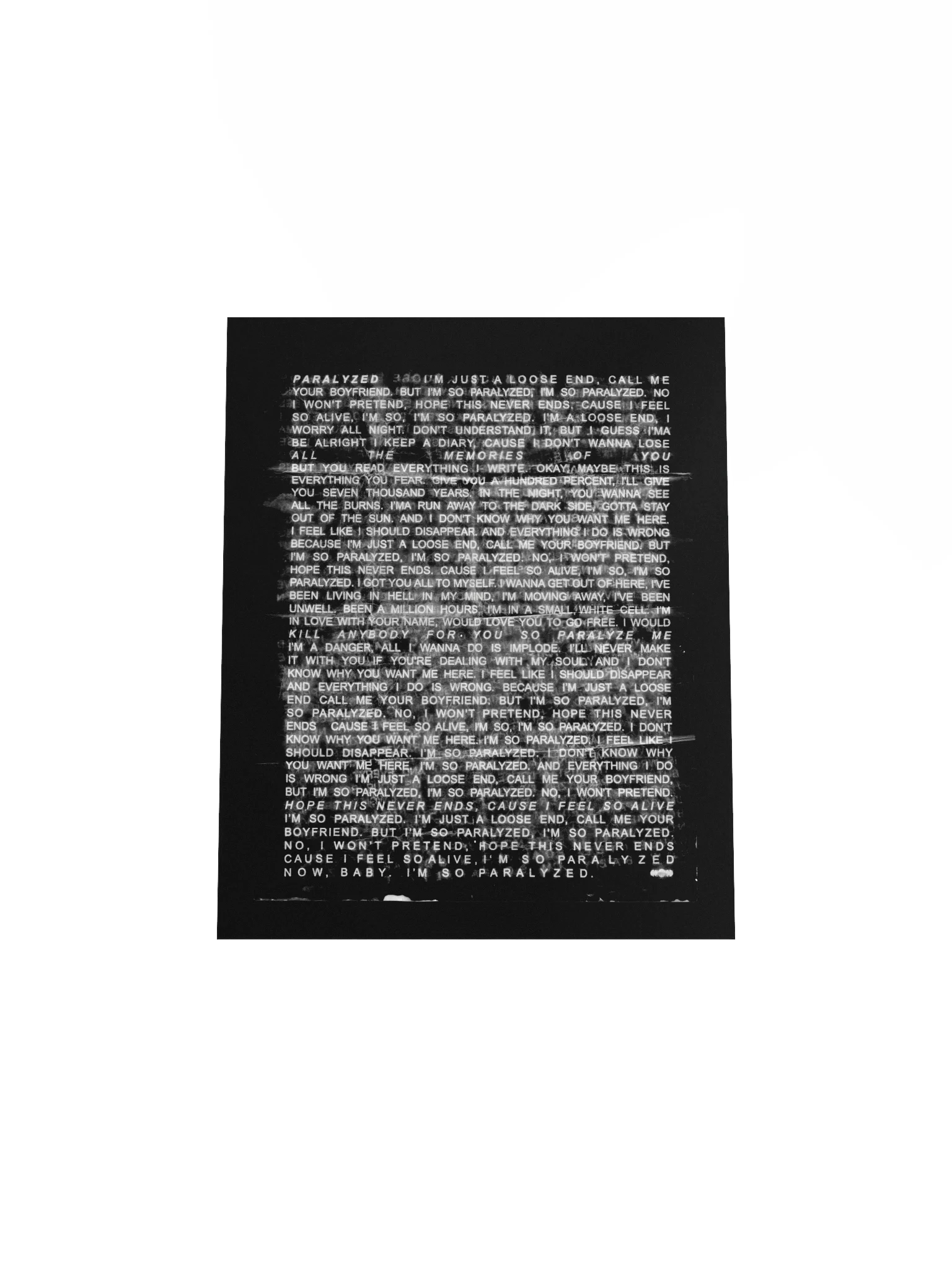 PARALYZED BLACKOUT POSTER product image (4)